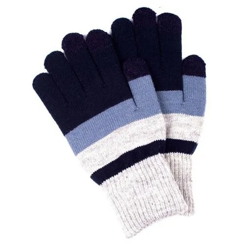 Теплые перчатки для сенсорных дисплеев Territory 0618 Grey-Blue
