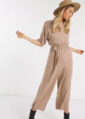 Комбинезон с поясом ASOS DESIGN Tall-Neutral