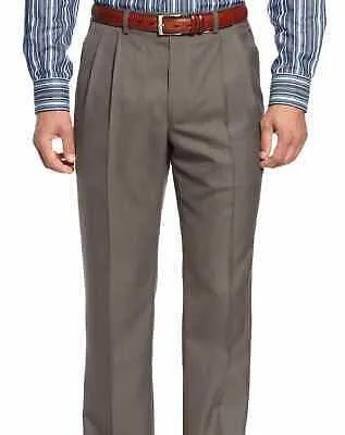 Моющиеся классические брюки классического кроя Ralph Lauren с двойной плиссировкой и текстурой