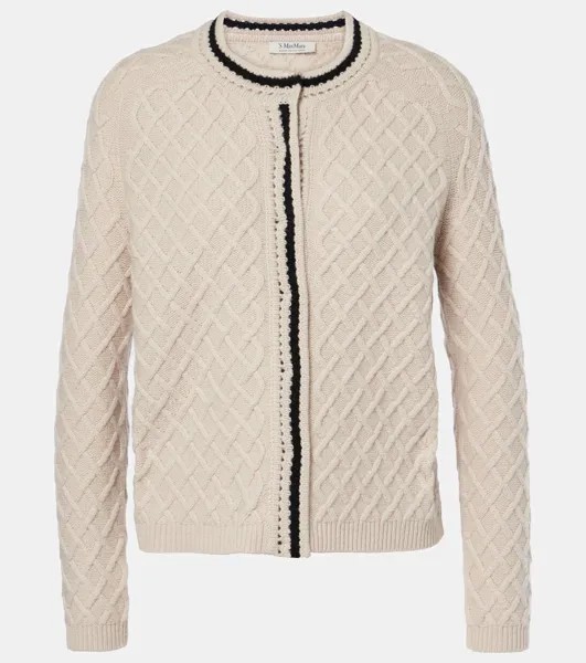 Кардиган из шерсти и кашемира Baviera 'S Max Mara, слоновая кость