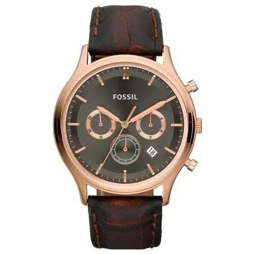 Наручные часы FOSSIL, серый, коричневый