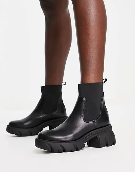 Черные массивные ботинки челси ASOS DESIGN Reed