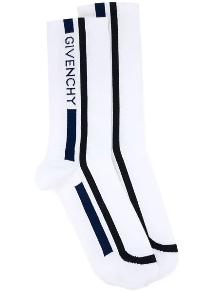 Givenchy носки с полосками и логотипом вязки интарсия