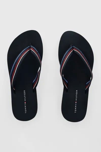 Шлепанцы WEDGE STRIPES BEACH SANDAL Tommy Hilfiger, темно-синий