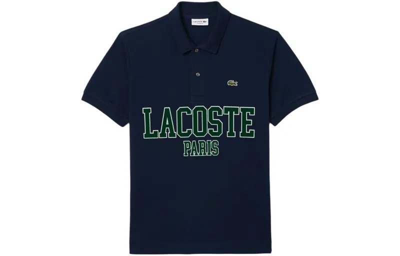 Рубашка поло мужская темно-синяя Lacoste, синий