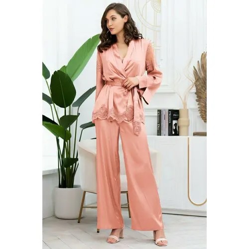 Пижама  MIA-AMORE, размер XL-50, розовый, бежевый
