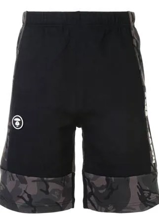 AAPE BY *A BATHING APE® спортивные шорты с контрастными вставками