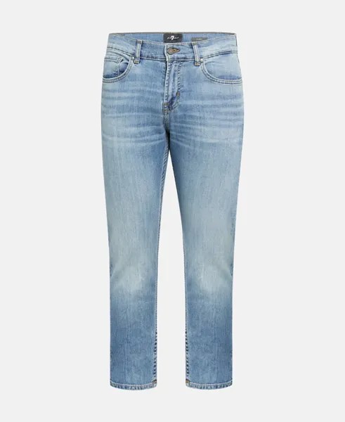 Прямые джинсы 7 for all Mankind, цвет Slate Blue