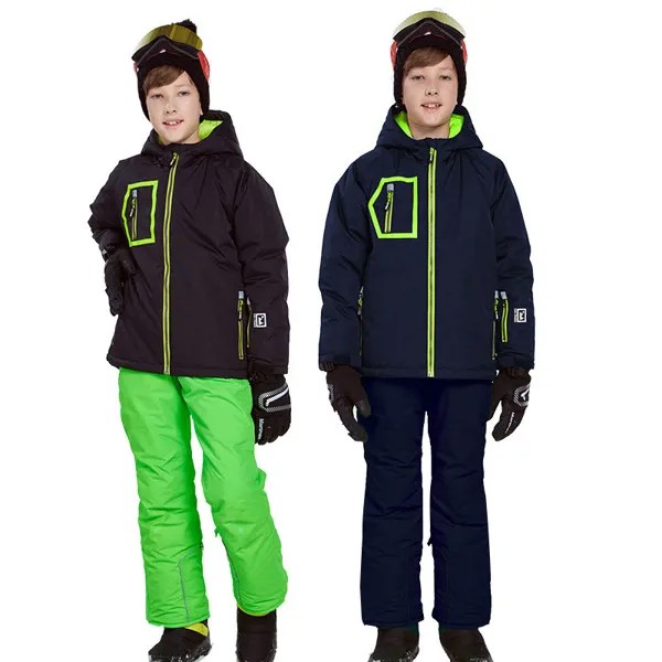 Лыжные костюмы для мальчиков, зимние ветрозащитные куртки, комбинезоны, детские спортивные комплекты, водонепроницаемая теплая детская зимняя одежда для улицы, наряды