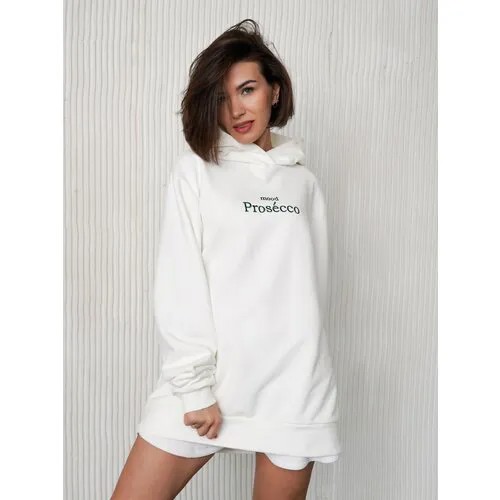Худи Oversize c надписью Я В моменте пыльная мята