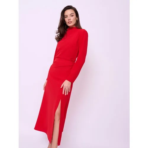 Платье-футляр Franco Vello, повседневное, полуприлегающее, макси, размер 44, красный