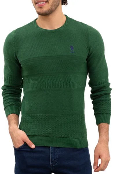 Джемпер мужской U.S. POLO Assn. G081SZ0TK0TESLA зеленый 46
