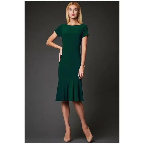 Платье Арт-Деко, размер 46, зеленый