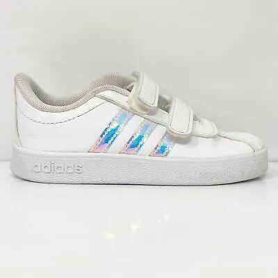 Adidas Girls Vl Court 2.0 F36408 Белая повседневная обувь Кроссовки Размер 8.5K
