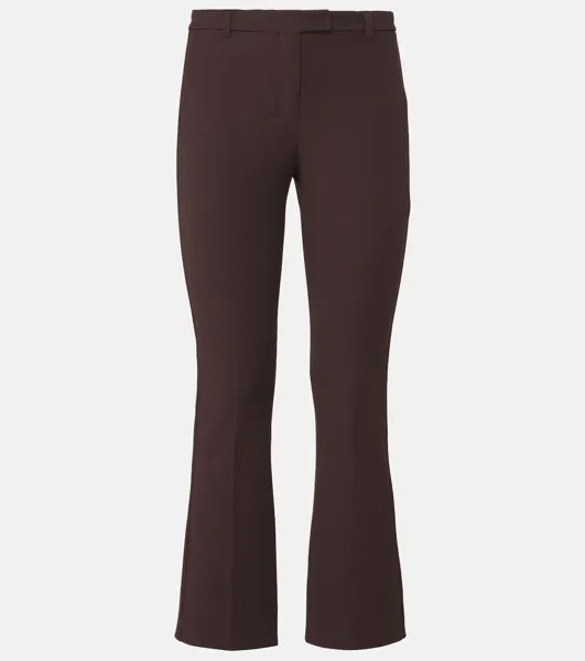 Укороченные узкие брюки из смесового хлопка 'S Max Mara, бургунди