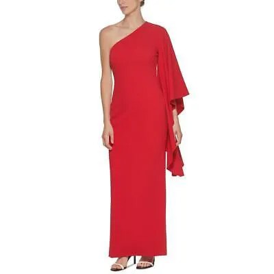 Calvin Klein Женское красное вечернее платье макси на одно плечо с драпировкой 4 BHFO 7522