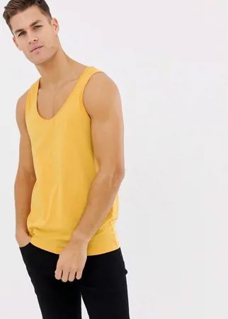 Желтая майка из органического хлопка ASOS DESIGN-Желтый