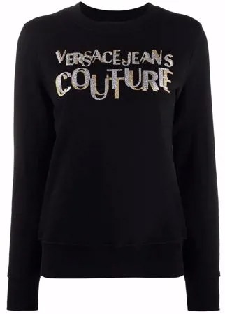 Versace Jeans Couture толстовка с блестками и логотипом