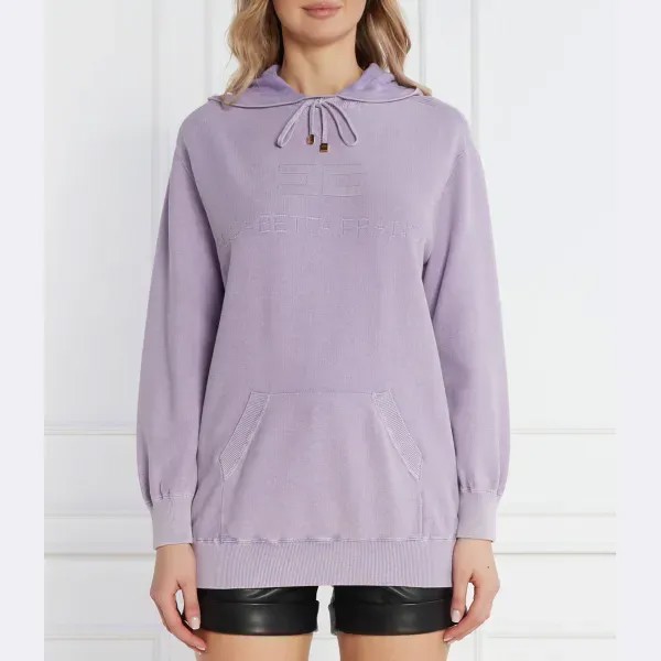 Толстовка оверсайз Elisabetta Franchi, лавандовый