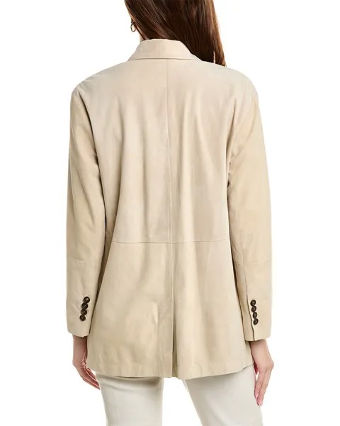 Кожаная куртка Brunello Cucinelli, мультиколор