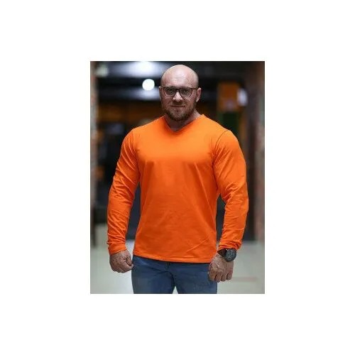Лонгслив Inferno Style, хлопок, размер S, оранжевый