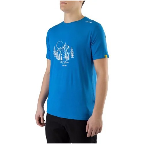 Беговая футболка Viking Lenta Bamboo, силуэт прямой, УФ-защита ткани, размер S, голубой