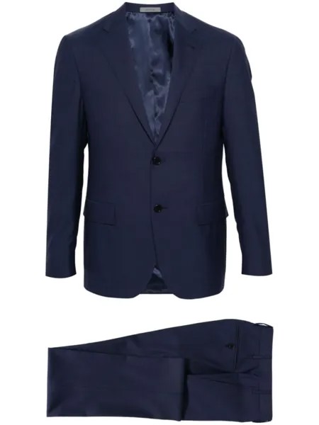 Corneliani костюм из вирджинской шерсти с однобортным пиджаком, синий