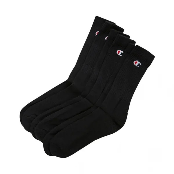 Классические носки полной длины CHAMPION C Logo, 3 шт., черные CKSS1E238