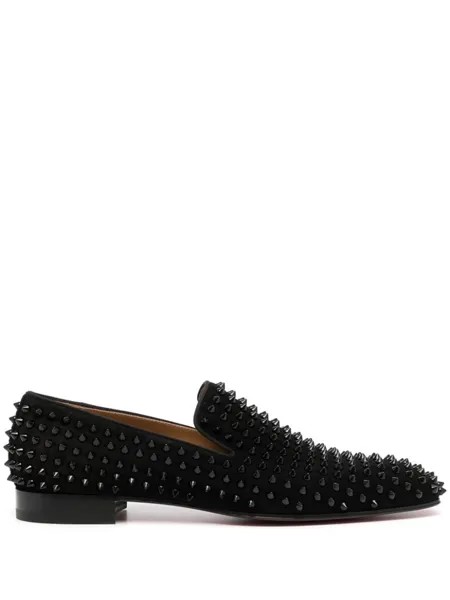 Christian Louboutin лоферы 'Dandelion' с заклепками-шипами, черный