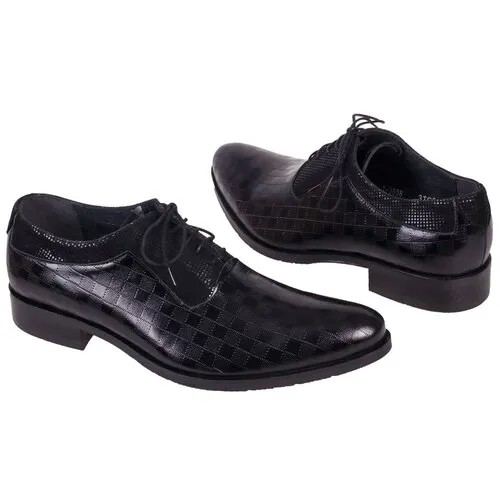 Кожаные мужские туфли черного цвета Conhpol C-3908X8-S1 17790