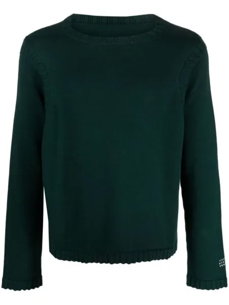 MM6 Maison Margiela джемпер с логотипом, зеленый