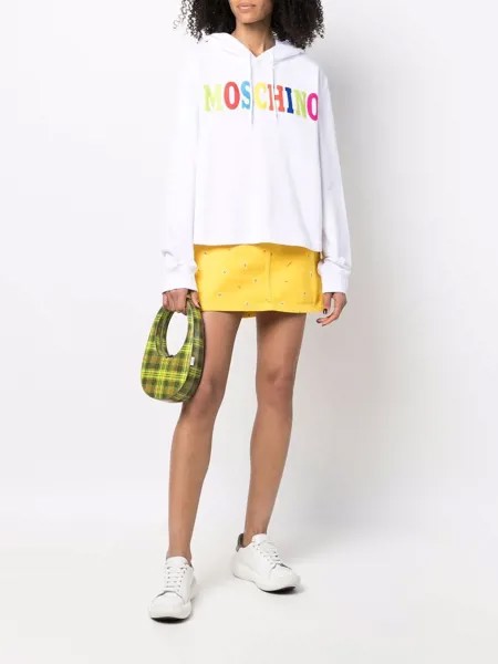 Moschino logo-print cotton hoodie