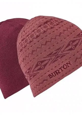 Шапка BURTON, размер One Size, розовый, красный