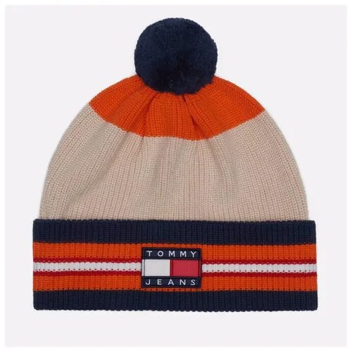 Шапка Tommy Jeans Heritage Colorblock бежевый , Размер ONE SIZE