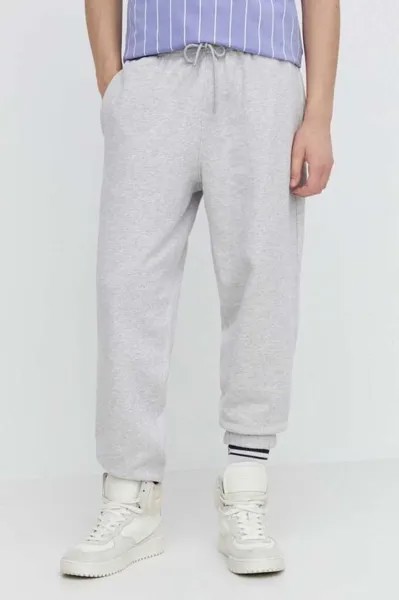 Спортивные брюки из хлопка Tommy Jeans, серый