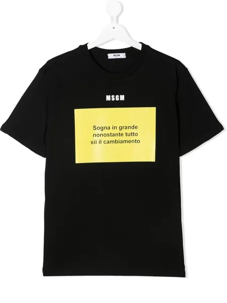 MSGM Kids футболка с надписью