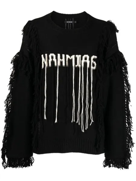 Nahmias шерстяной джемпер с логотипом, черный