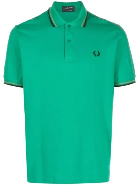 Fred Perry рубашка поло с вышитым логотипом, зеленый