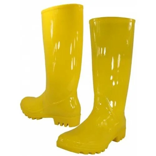 Женские желтые непромокаемые резиновые сапоги Easy USA RB-010-Y