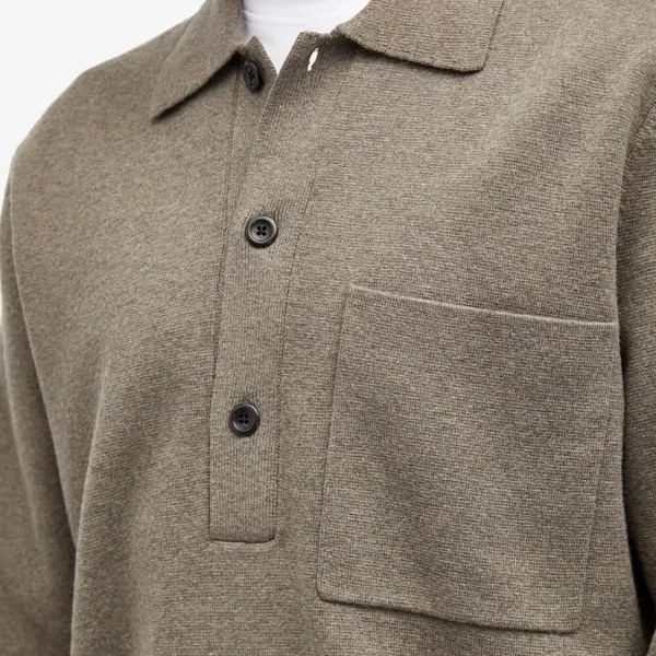 Norse Projects Поло из шерсти Kian Merino Cotton Milano, серый