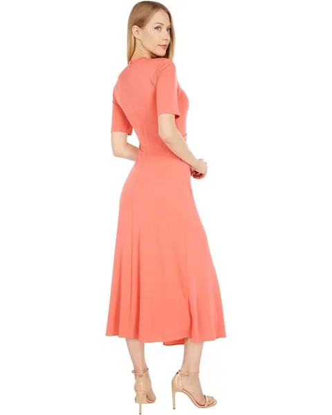 Платье Halston Lauren Jersey T-Dress, коралловый