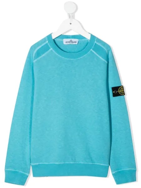 Stone Island Junior толстовка с нашивкой-логотипом
