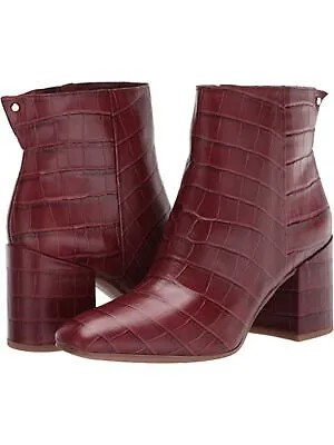 FRANCO SARTO Женские кожаные ботильоны Tina красного крокодилового цвета на квадратном каблуке, 8,5 м