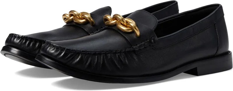 Лоферы COACH Jess Leather Loafer, цвет Black/Gold
