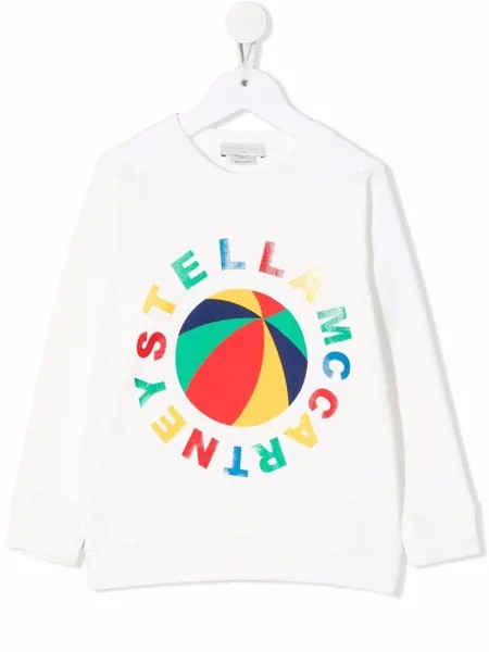 Stella McCartney Kids топ с длинными рукавами и логотипом