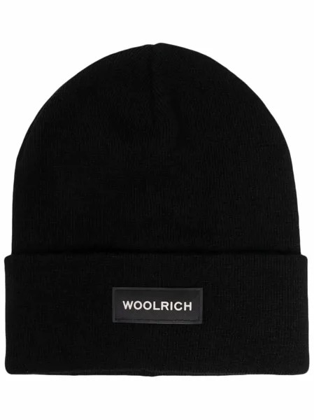 Woolrich шапка бини с нашивкой-логотипом