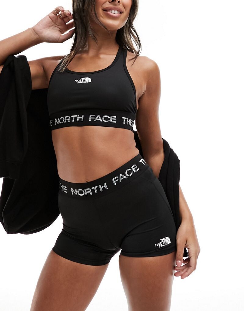 The North Face – черные технические узкие шорты с логотипом