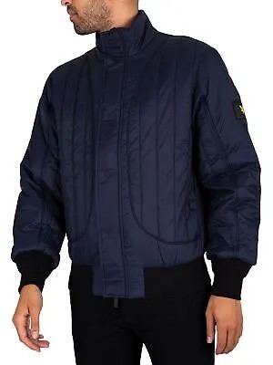 Мужской бомбер с вертикальной подкладкой Lyle - Scott, синий