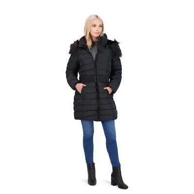 Пуховик для женщин Jessica Simpson - Стеганая теплая зимняя куртка средней длины