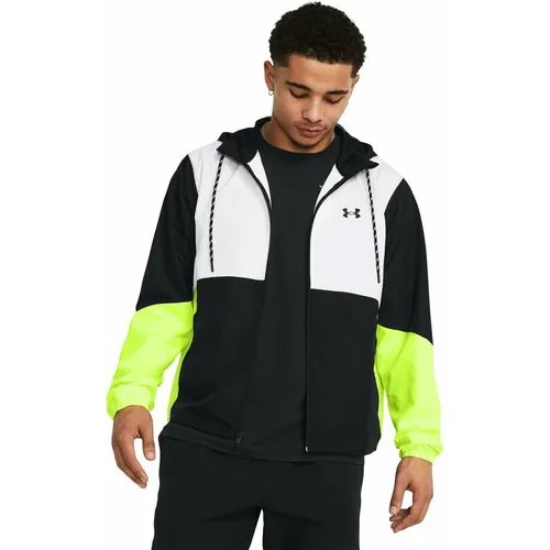 Куртка спортивная Under Armour, размер MD, черный, зеленый